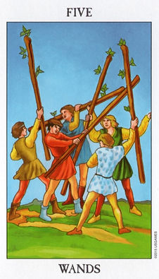 Five of Wands: Tarot Card